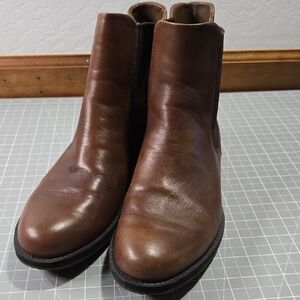 Women's Ecco chelsea brown leather boots size 40